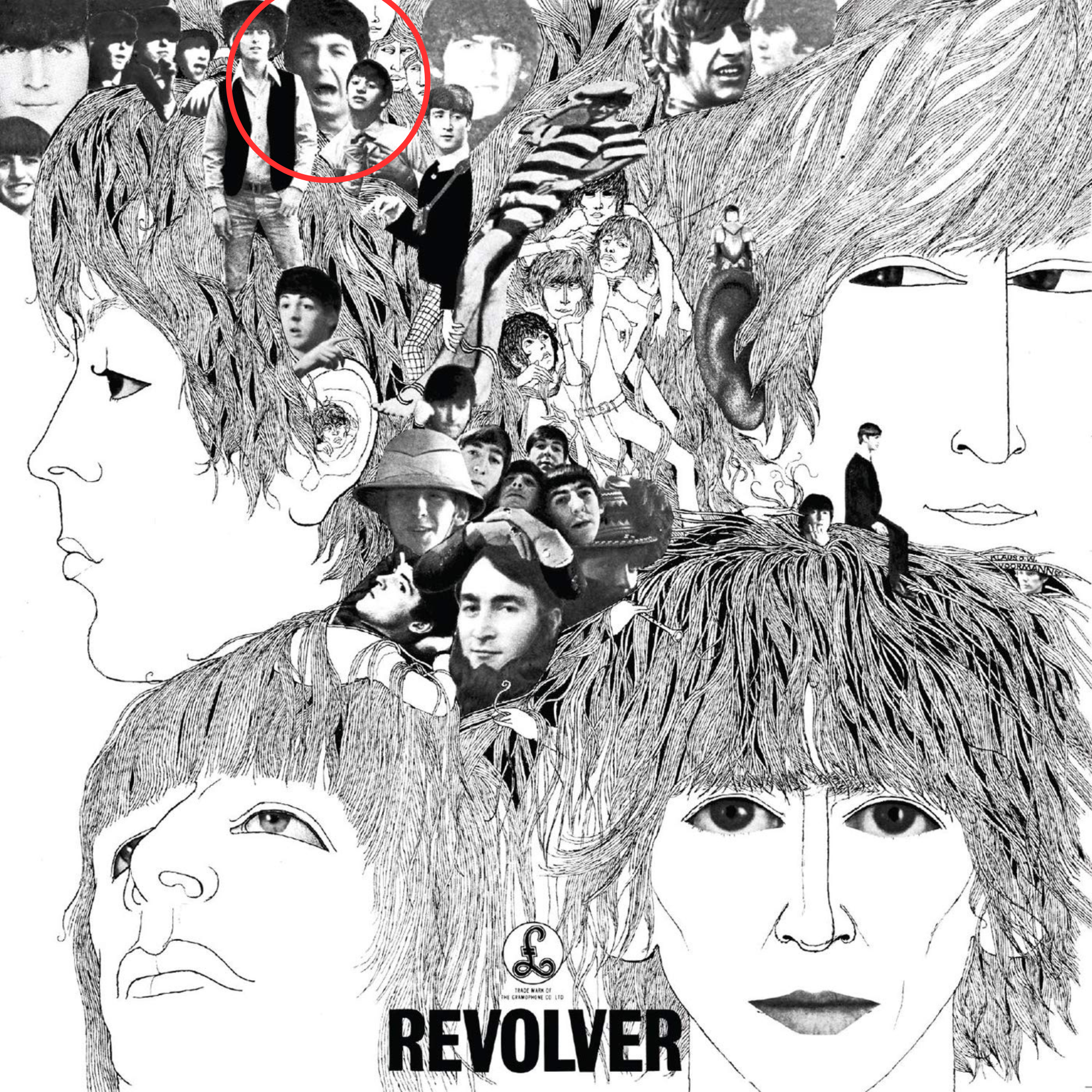 Is Paul McCartney screaming on the cover of Revolver?