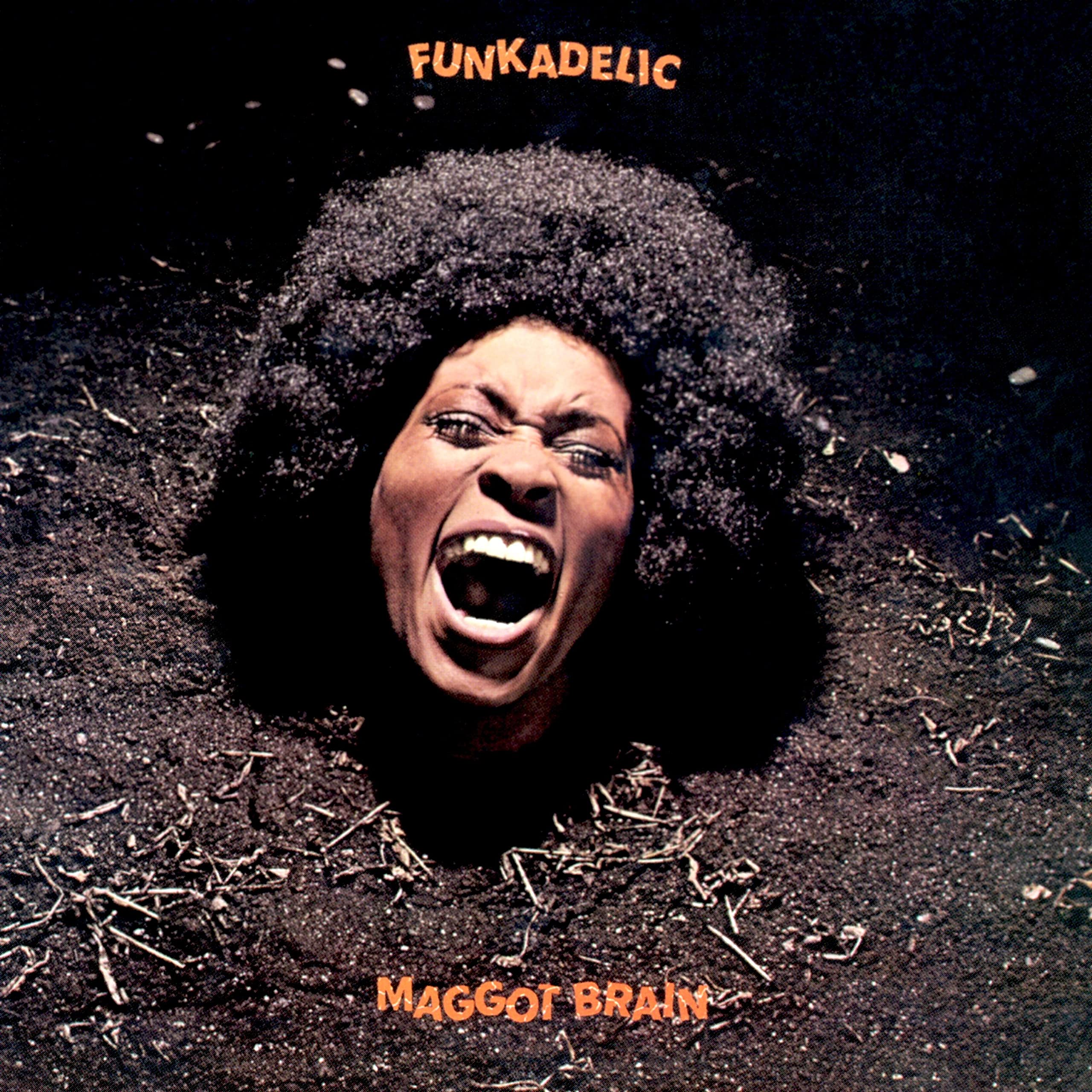Maggot Brain by Funkadelic. Is it just a head? or is she buried up to her neck?