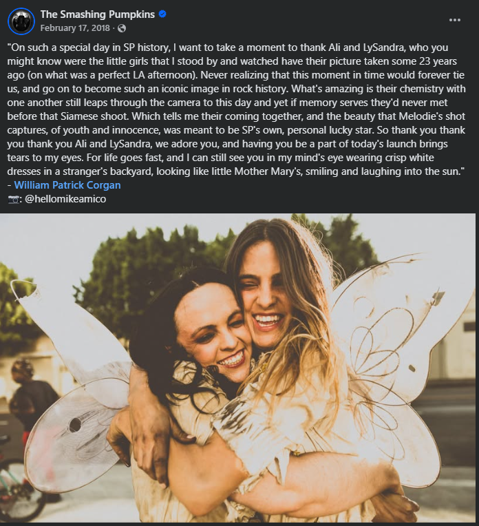 Billy Corgan talks about his memories of photographing the 2 girls on the cover of Siamese Dream