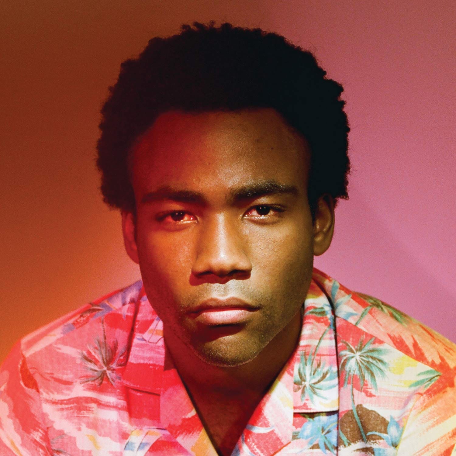 Cover art for Childish Gambino’s 2013 album Because the Internet, an animated GIF (and lenticular print) of Glover’s face that quickly blurs into distortion, shot by Autumn de Wilde.